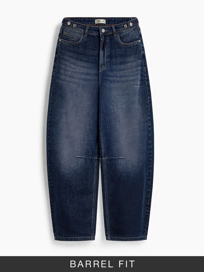 Barrel-Fit Denim: Midnight Women Barrel Denims