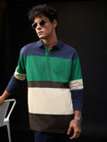 Colorblock Rugby Polo: Tribeca Pollen Men Rugby Polos