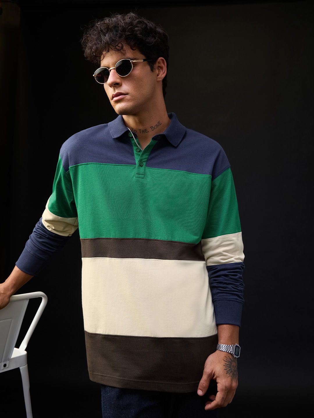 Colorblock Rugby Polo: Tribeca Pollen Men Rugby Polos