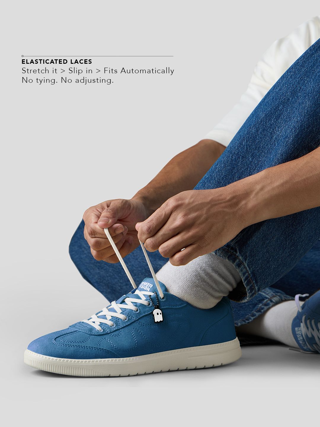 UBZ FLY: Blue Men Low Top Sneakers