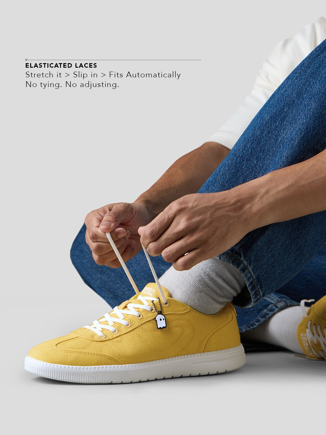 UBZ FLY: Yellow Men Low Top Sneakers