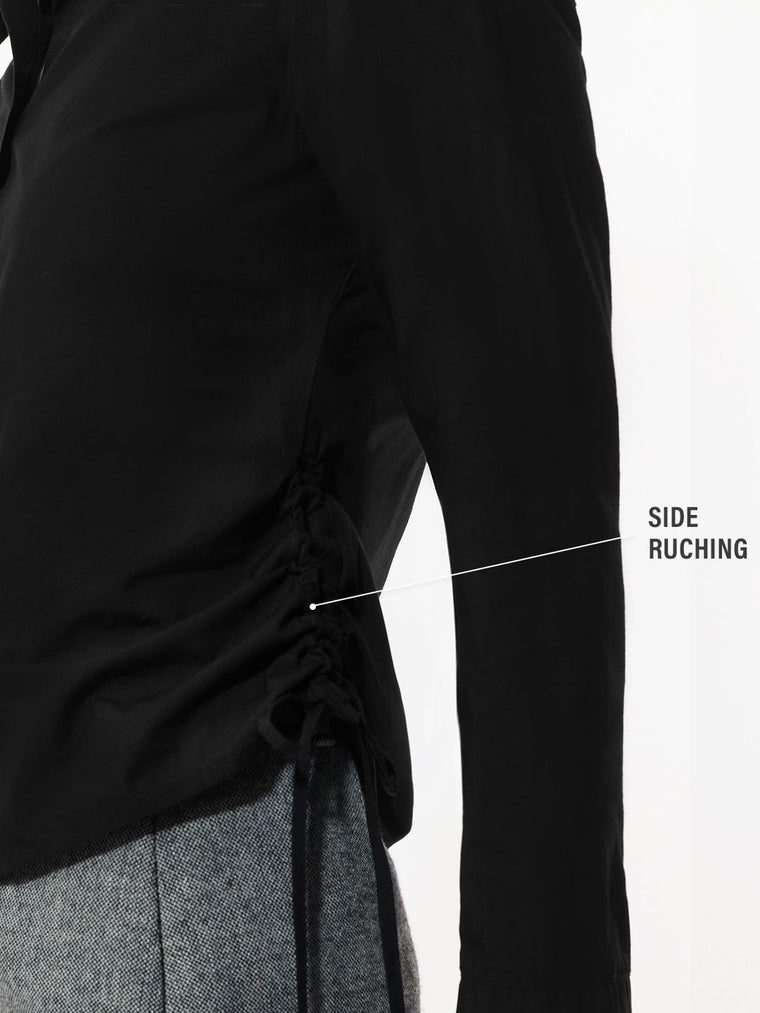 Tailored Solids: Raven Black Women Fitted Shirts