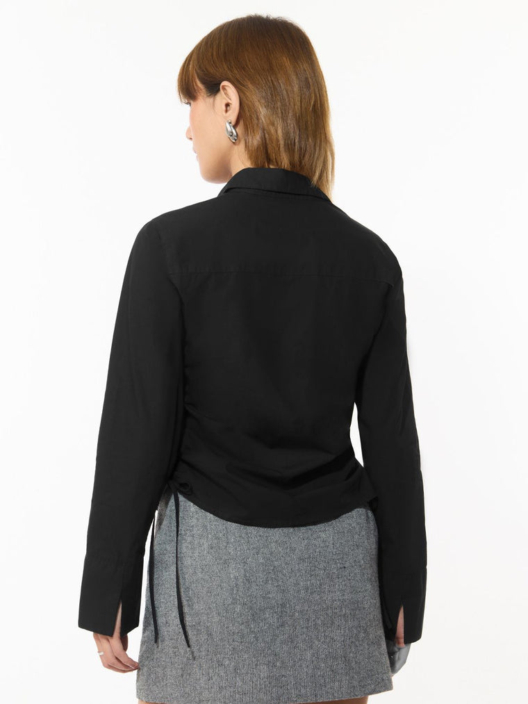 Tailored Solids: Raven Black Women Fitted Shirts