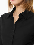 Tailored Solids: Raven Black Women Fitted Shirts