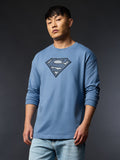 Superman: Blue Logo Oversized Full Sleeve T-Shirts