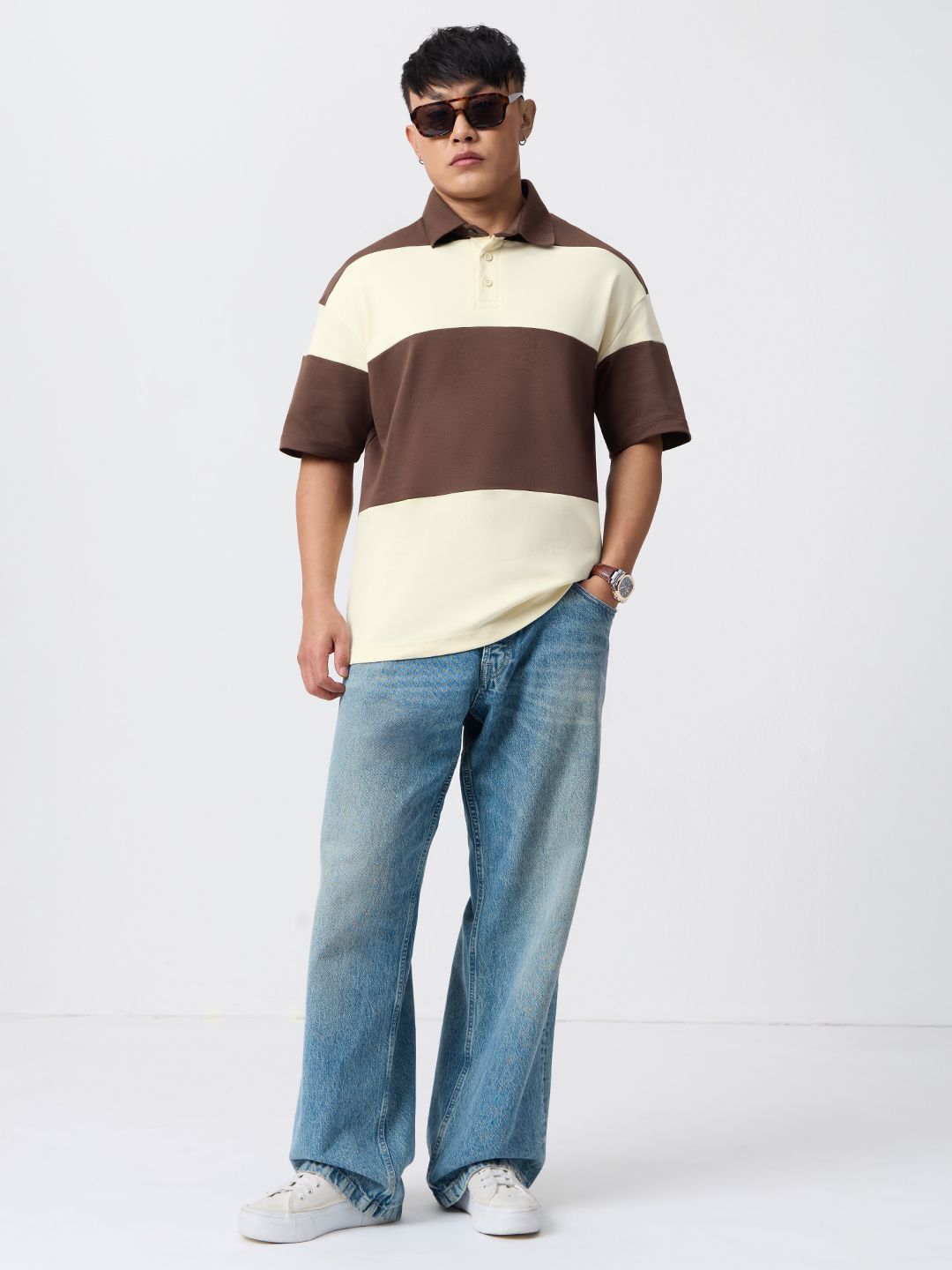 Oversized Polo: Mocha CrÃ¨me Oversized Polos
