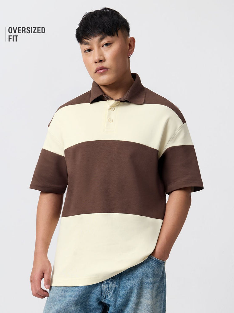 Oversized Polo: Mocha CrÃ¨me Oversized Polos