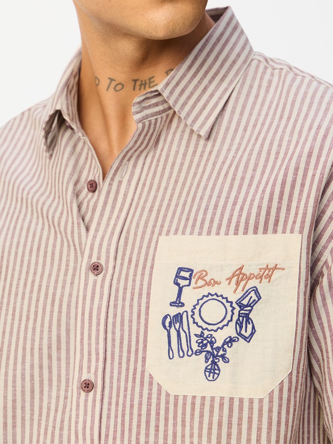 Cotton Linen Stripes: Bon Appetit Cotton Linen Shirts