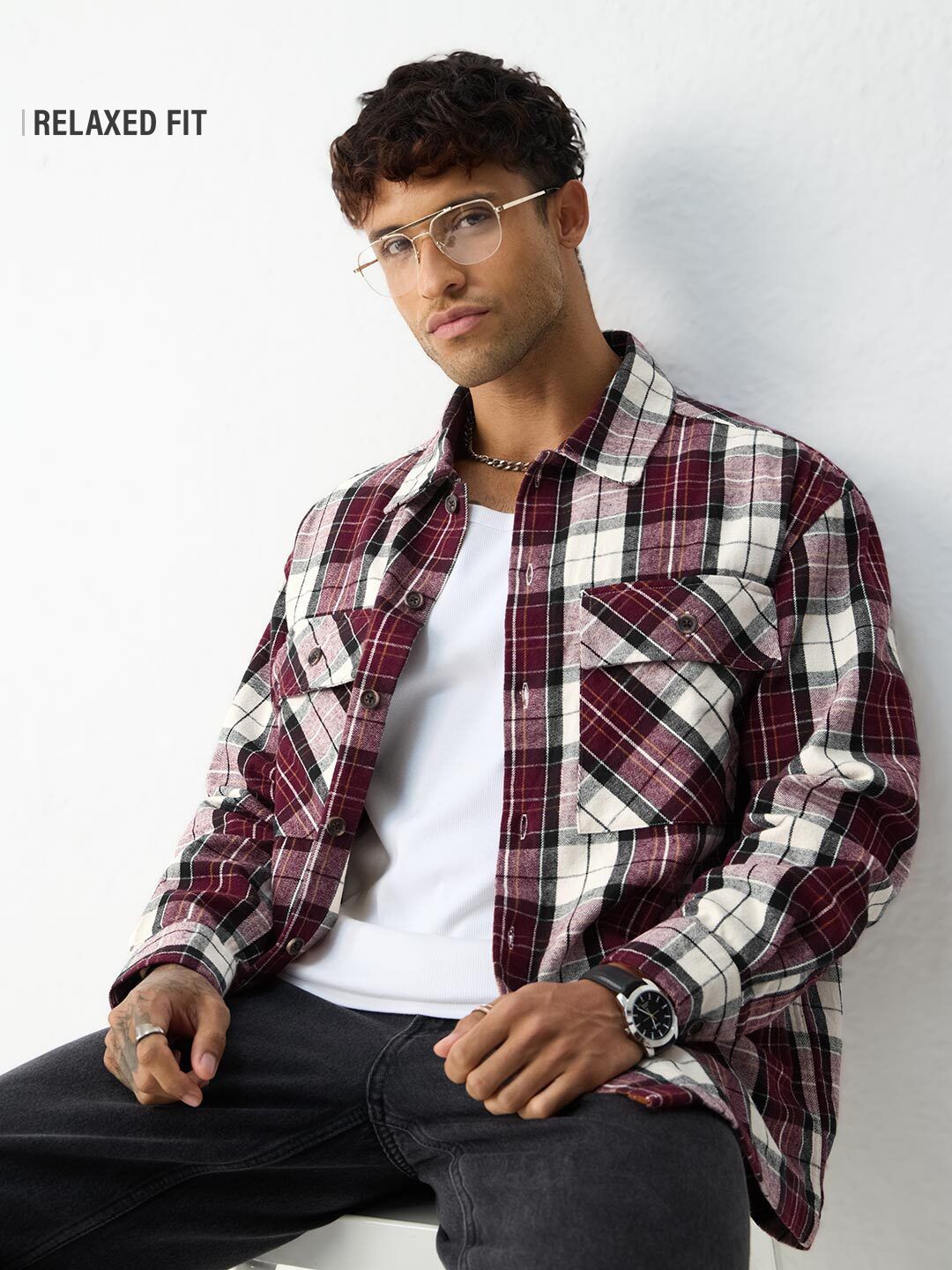 Overshirt: Ruby Plaid Overshirts