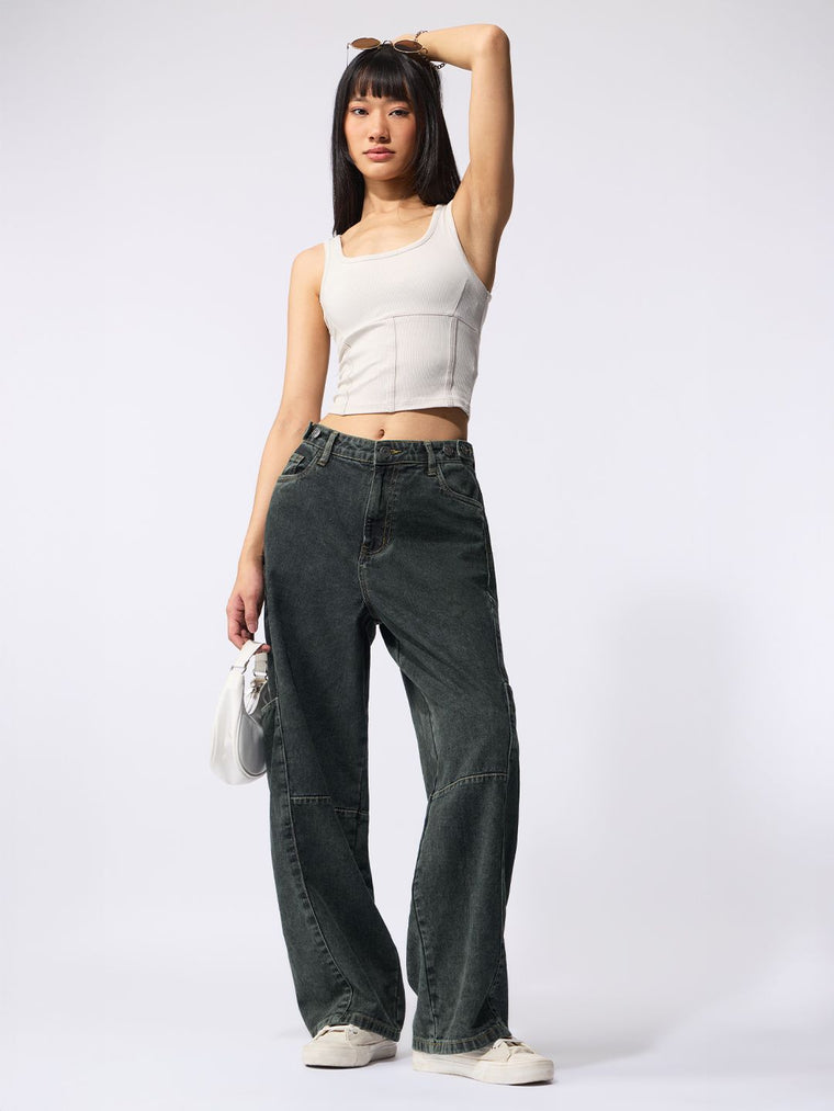 Barrel-Fit Denim: Mirage Women Barrel Denims