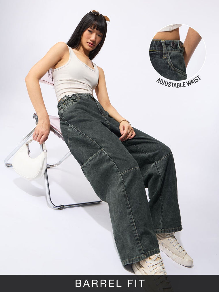 Barrel-Fit Denim: Mirage Women Barrel Denims