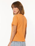 Regular Solids: Tangy Orange Women Regular T-Shirts