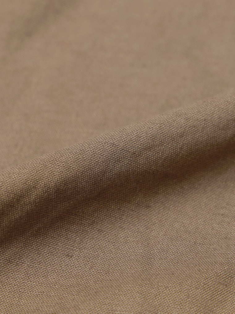 Cotton Linen Pant: Khaki Women Wide Pants