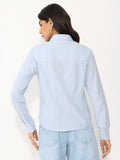 Cotton Linen Shirt: Skyven Women Fitted Shirts