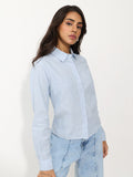 Cotton Linen Shirt: Skyven Women Fitted Shirts