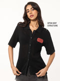 Open Knit Shirt: No Regrets Women Oversized Shirts