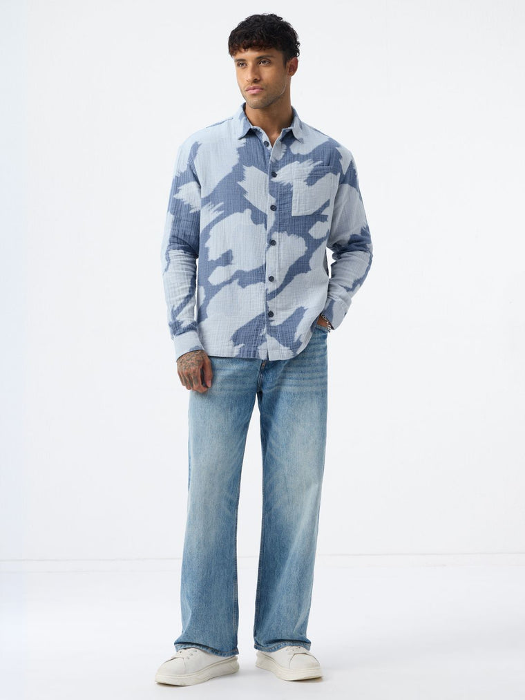 Textured Shirt: Skybound Men Relaxed Shirts