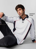 Oversized Rugby Polo: Steel Wave Men Rugby Polos