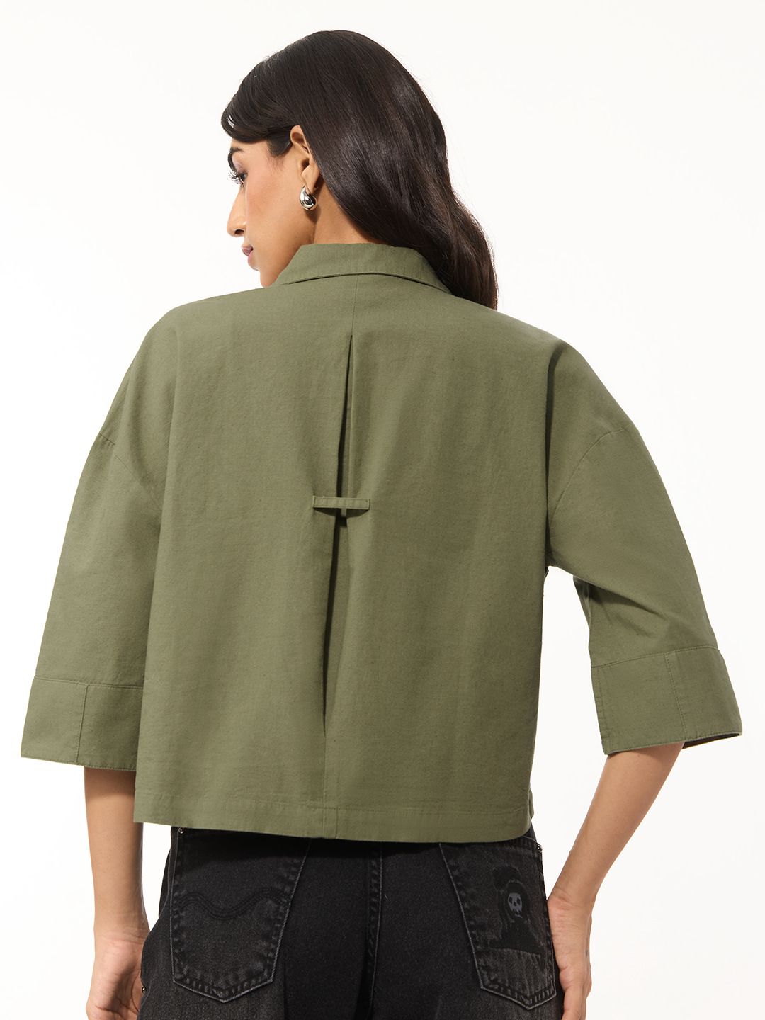 Cotton Linen Shirt: Shelly Women Oversized Shirts