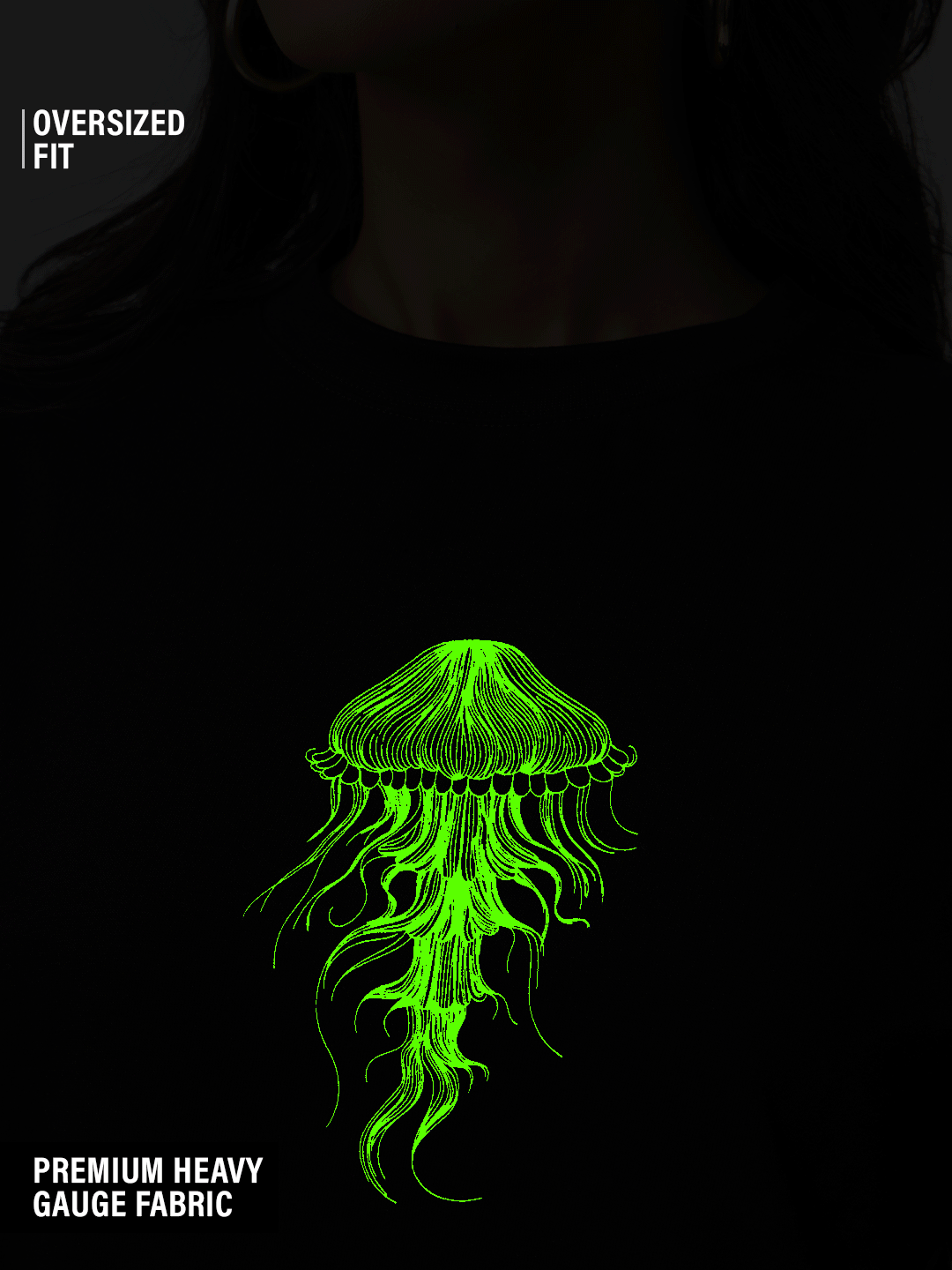 TSS Originals: Jelly Fish Women Oversized T-Shirts
