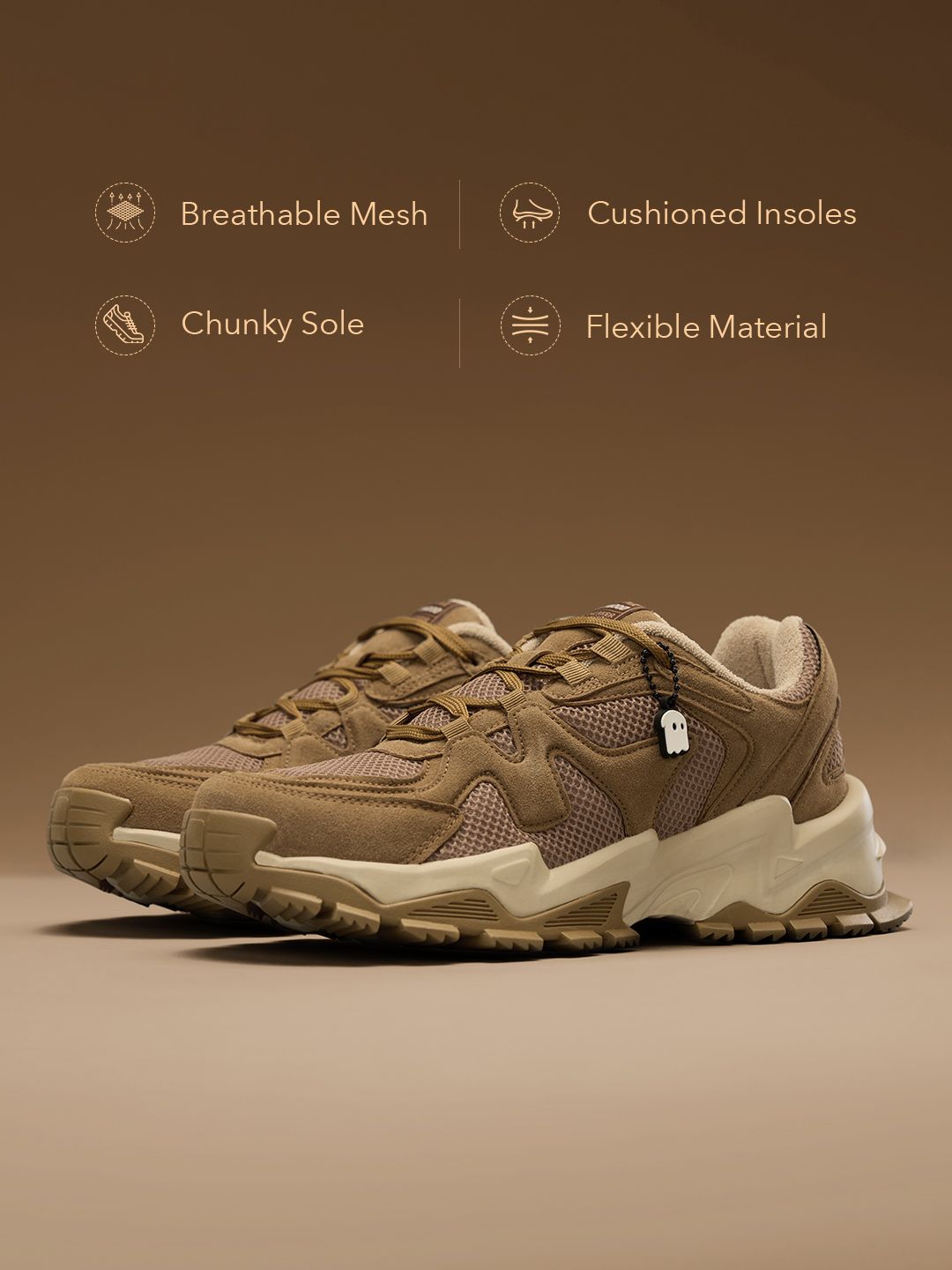 Fumes NX: Driftwood Men Low Top Sneakers