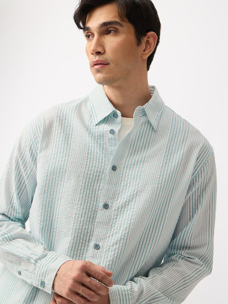 Seersucker Shirt: Nautica Men Relaxed Shirts