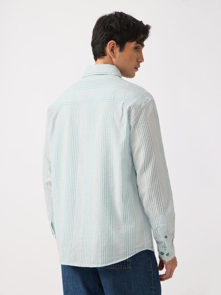 Seersucker Shirt: Nautica Men Relaxed Shirts