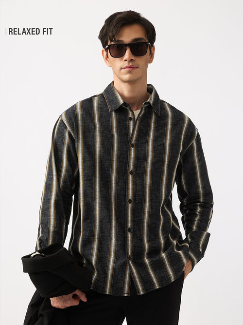 Striped Shirt: Mercury Men Relaxed Shirts