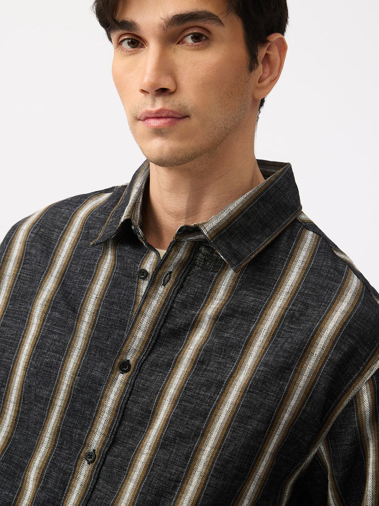 Striped Shirt: Mercury Men Relaxed Shirts