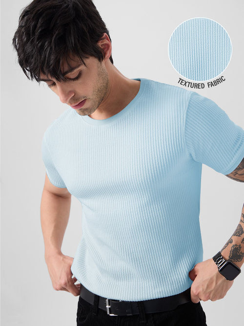 Korean T-Shirt: Blue T-Shirts