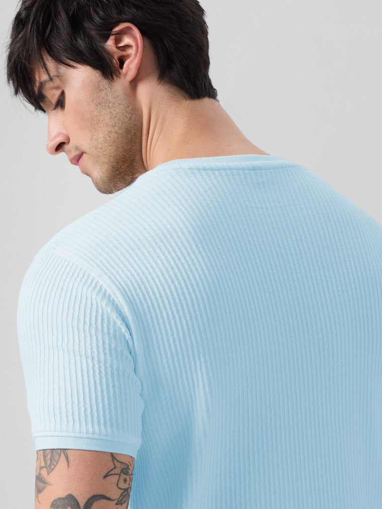 Korean T-Shirt: Blue T-Shirts