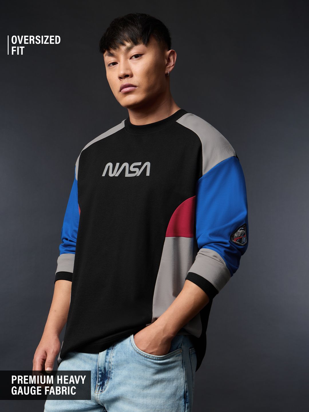 NASA: Mission Oversized Full Sleeve T-Shirts