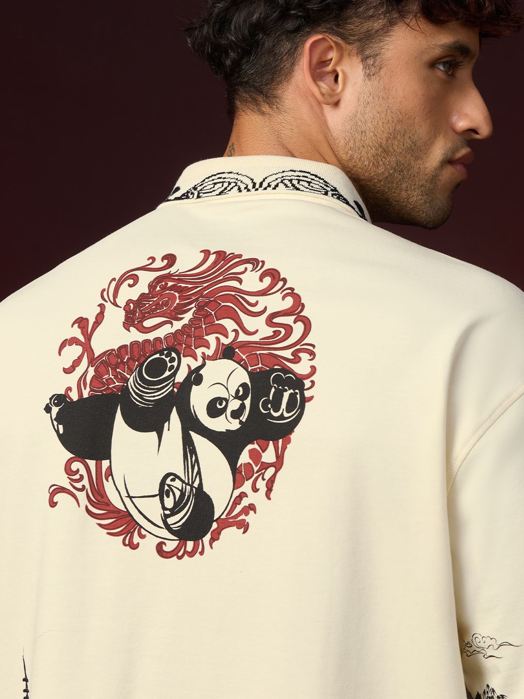 Kung Fu Panda: Peace Oversized Polos