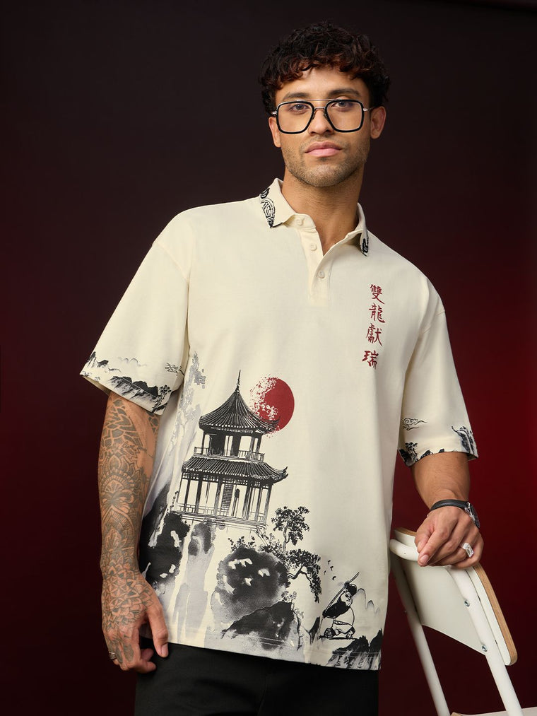 Kung Fu Panda: Peace Oversized Polos