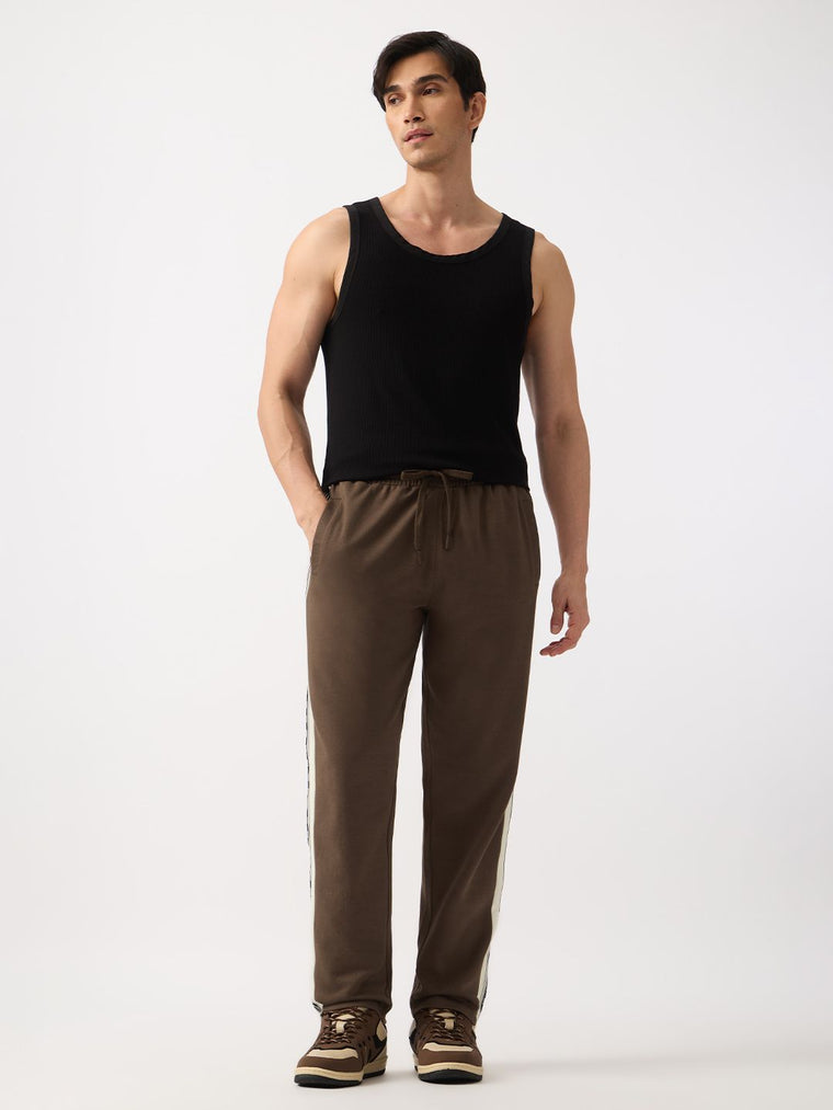 Straight-Fit Joggers: Coffee Bean Men Joggers