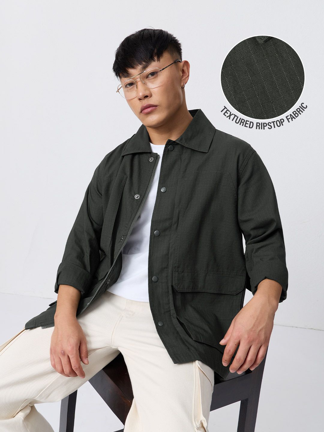 Utility Overshirt: Stone Grey Overshirts