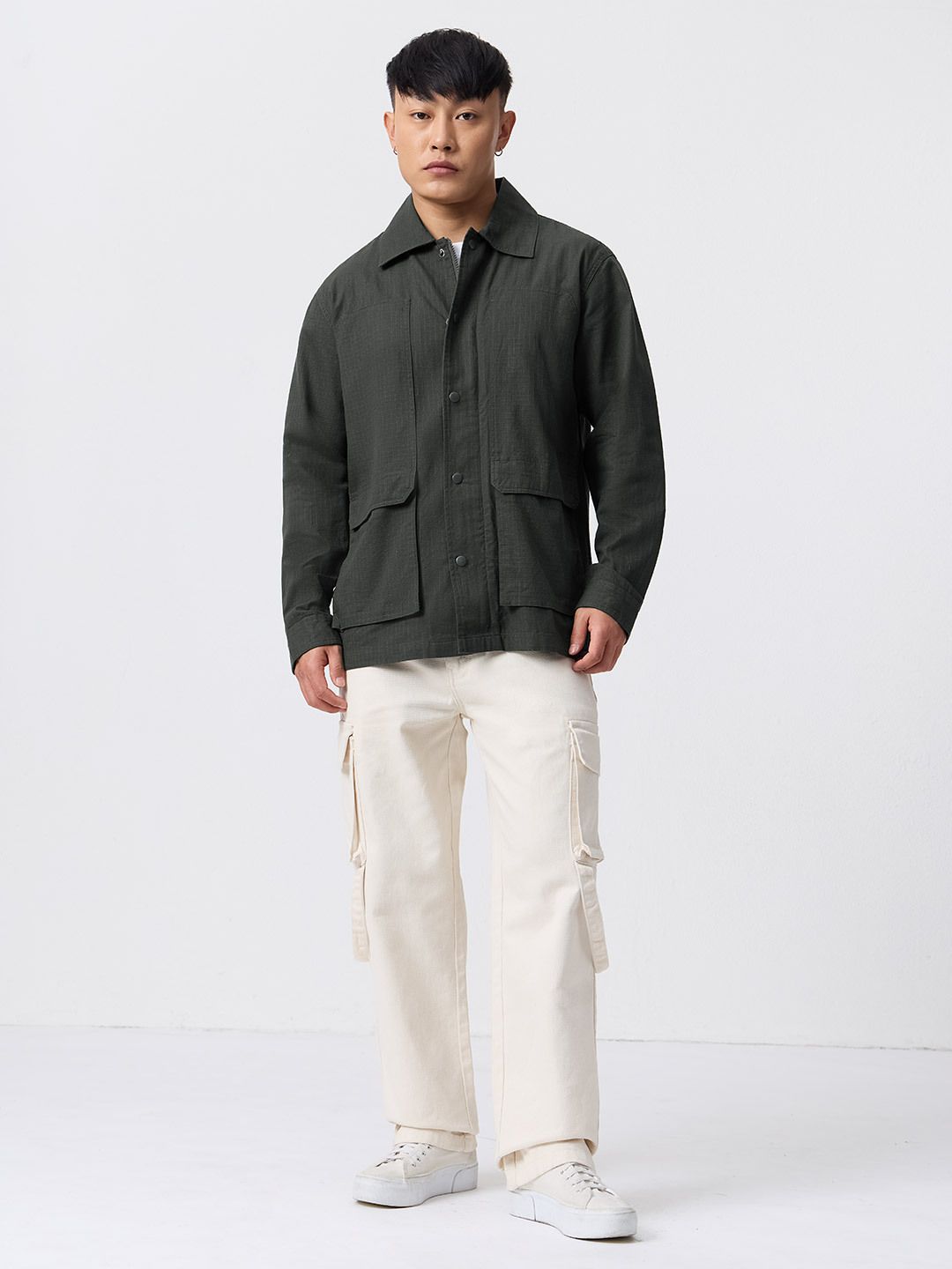 Utility Overshirt: Stone Grey Overshirts