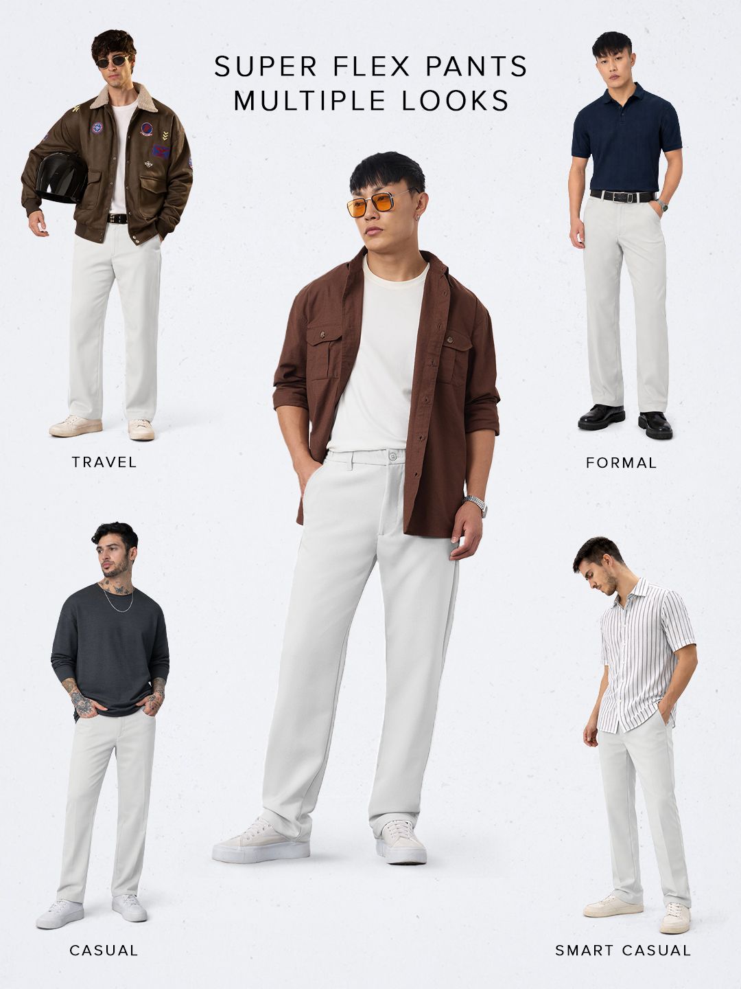Super Pants: Urban Ash (Classic Fit) Men Super Flex Pants