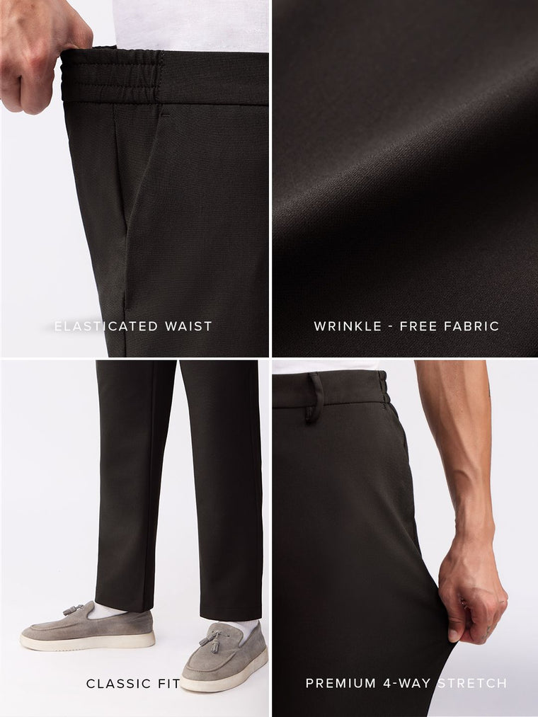 Super Pants: Dark Chocolate (Classic Fit) Men Super Flex Pants