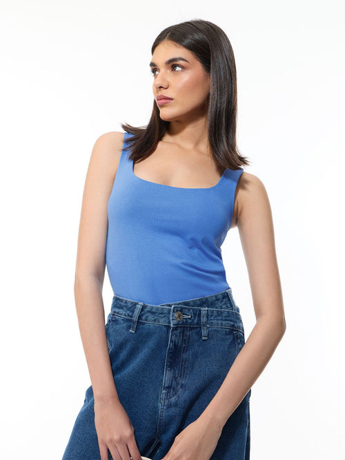 Essential Solids: Cobalt Women Knit Tops