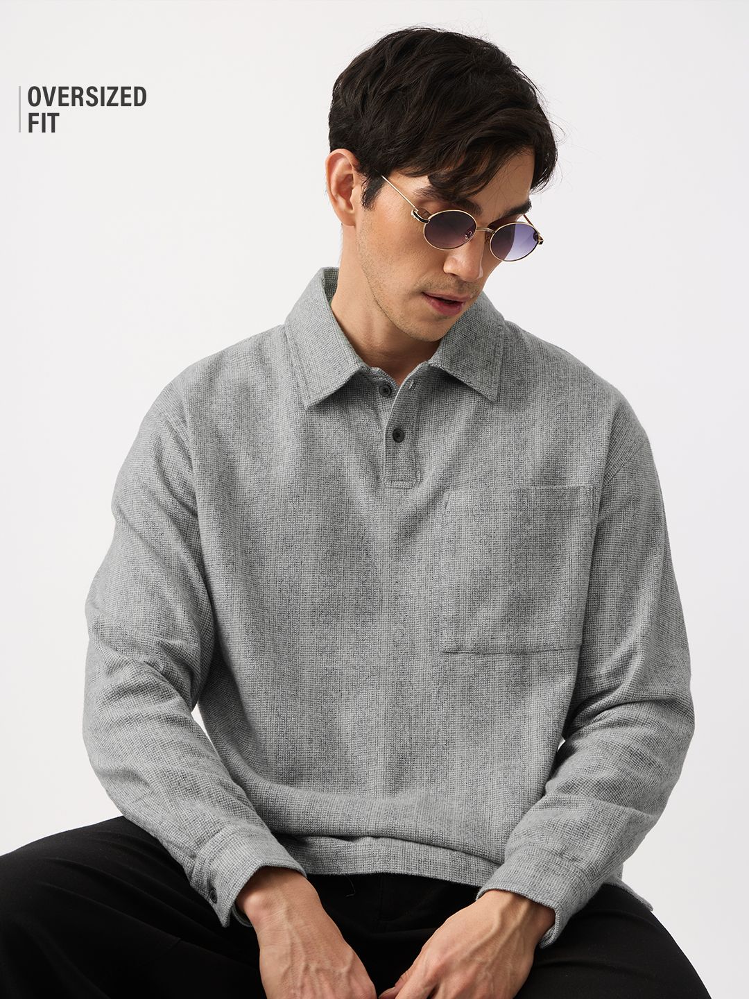 Oversized Polo: Grey Matter Oversized Polos