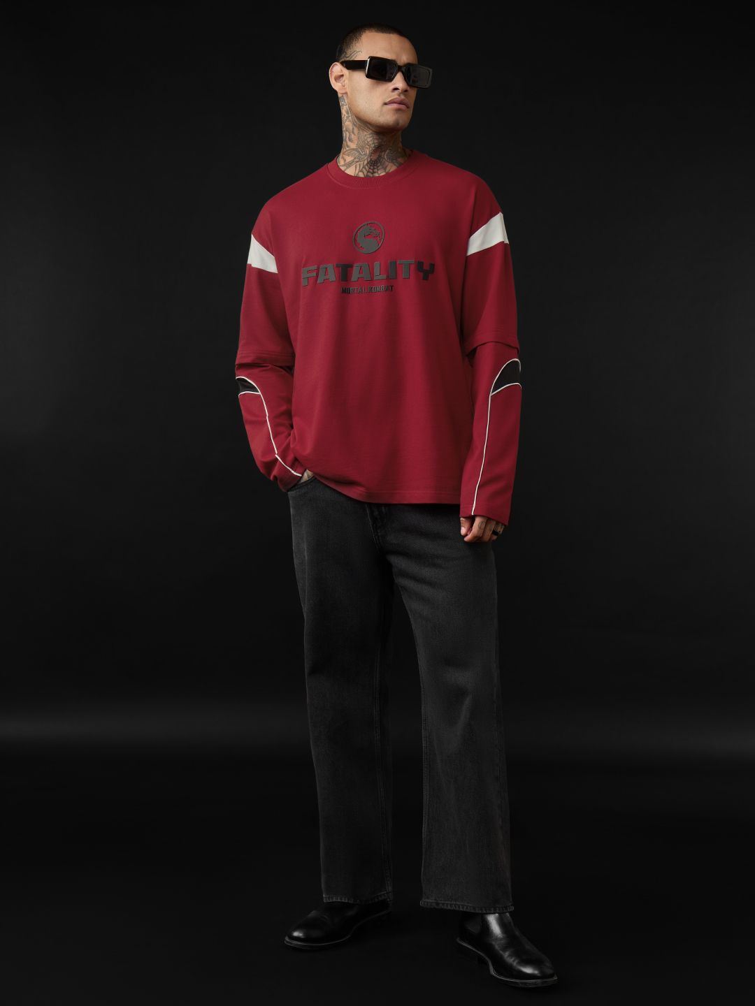 Mortal Kombat: Fatality Oversized Full Sleeve T-Shirts