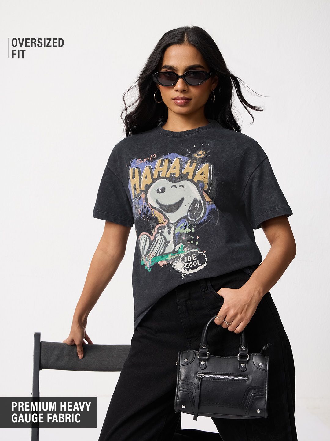 Peanuts: Funny Snoopy Women Oversized T-Shirts