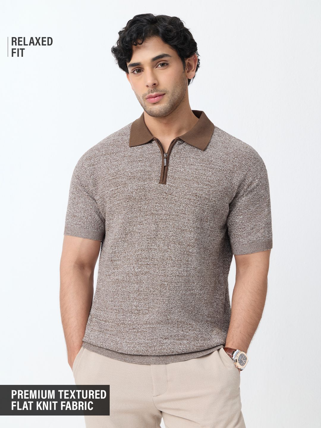 Textured Flat Knit: Neptune Classic Polos