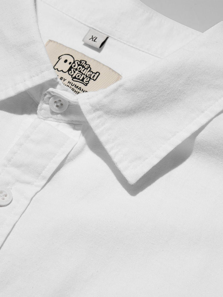 Cotton Linen: Pearl White Cotton Linen Shirts