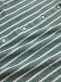 TSS Originals: Stripes Green Men Textured Shirts