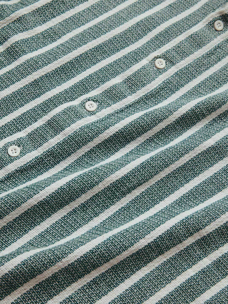 TSS Originals: Stripes Green Men Textured Shirts