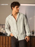 Cotton Linen Stripes: Sundown Cotton Linen Shirts