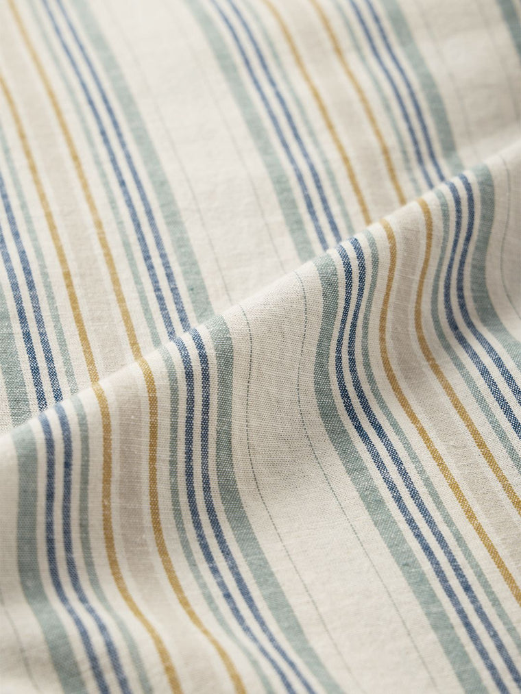 Cotton Linen Stripes: Sundown Cotton Linen Shirts