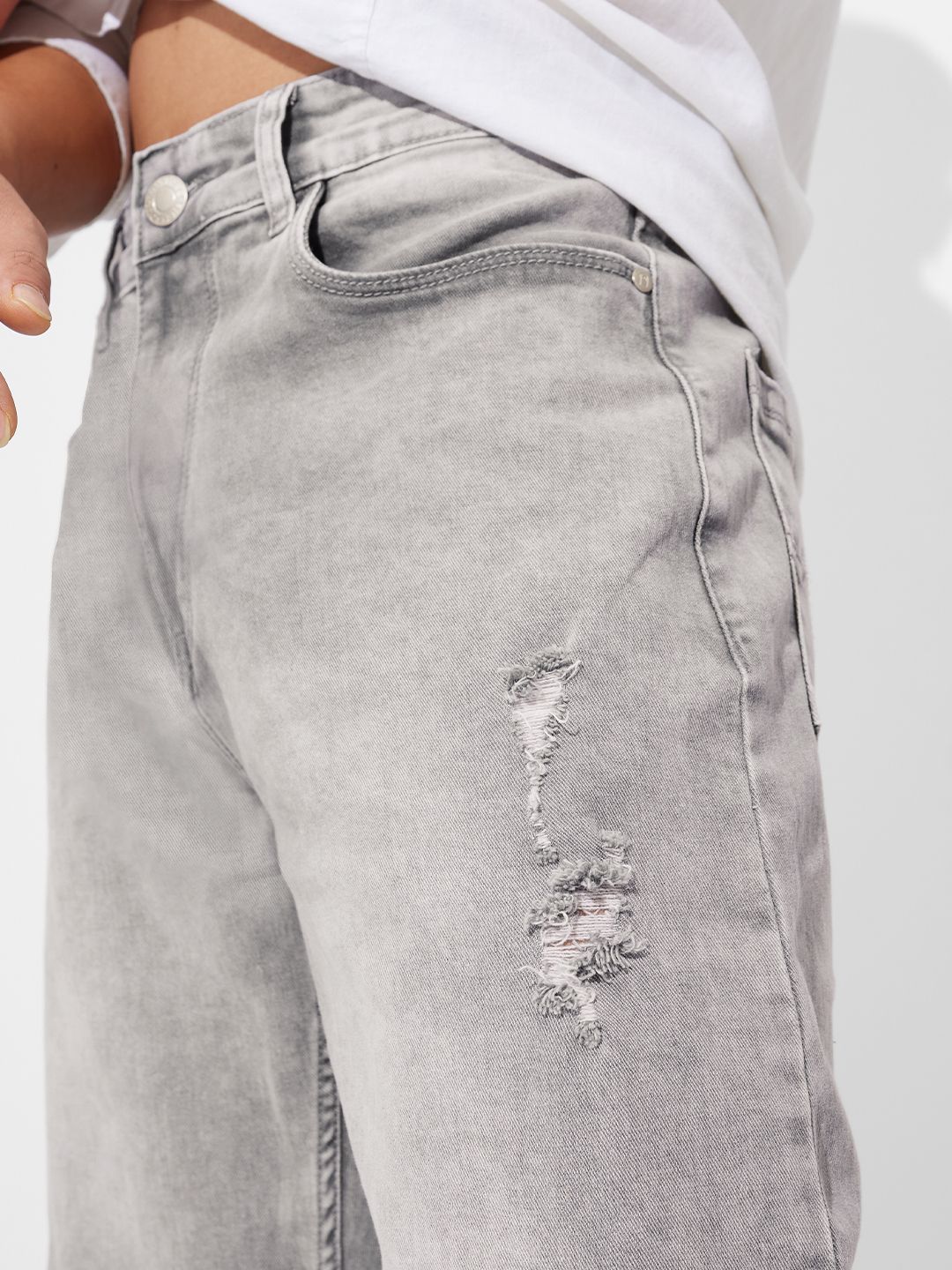 Granite Grey (Straight Fit) Men Straight Fit Jeans